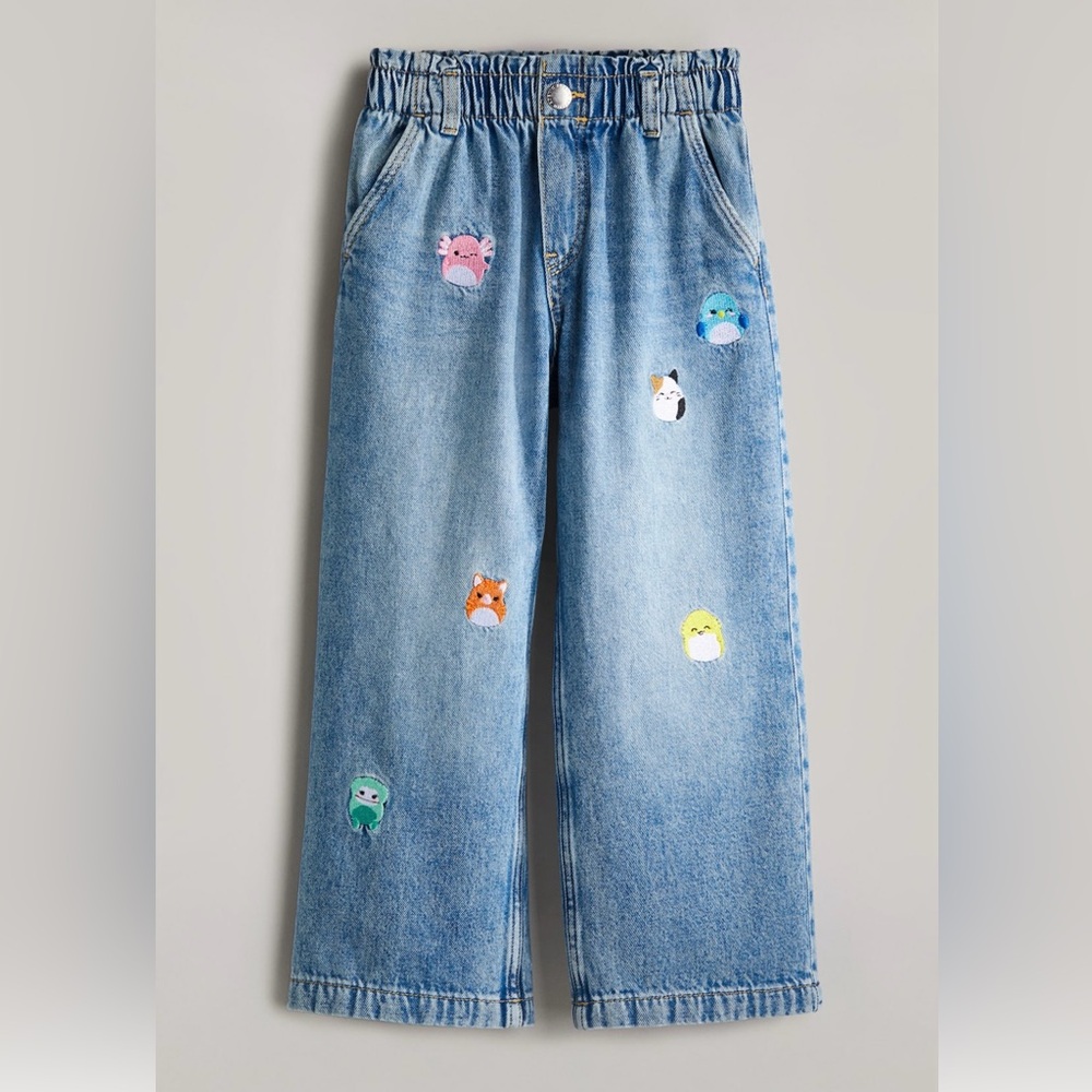 👖 H&M x Squishmallows Girls Wide-Leg Jeans – Size 10 (140 cm)